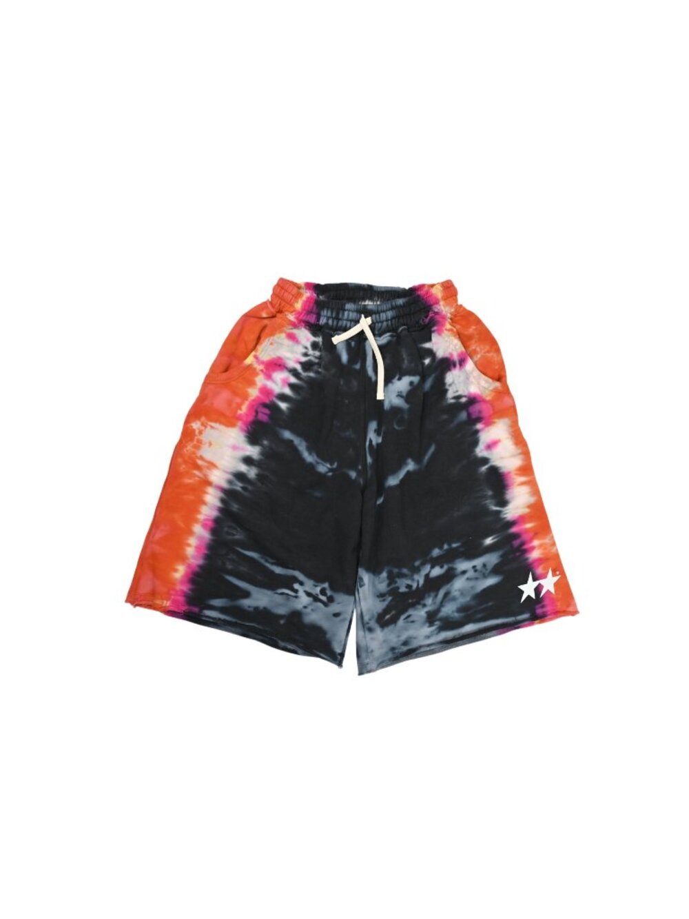 TwoJeys Calid Tie-Dye Sweat Shorts in Black